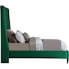Meridian Furniture Fritz Upholstered Green Velvet Twin Bed 