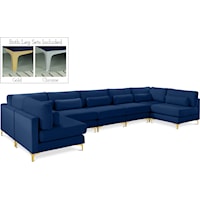 Julia Navy Velvet Modular Sectional (7 Boxes)