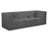 Tuft Grey Velvet Modular Sofa