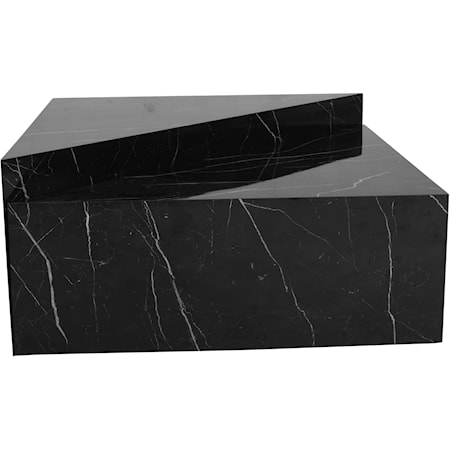 Aritzia Black Faux Marble Coffee Table