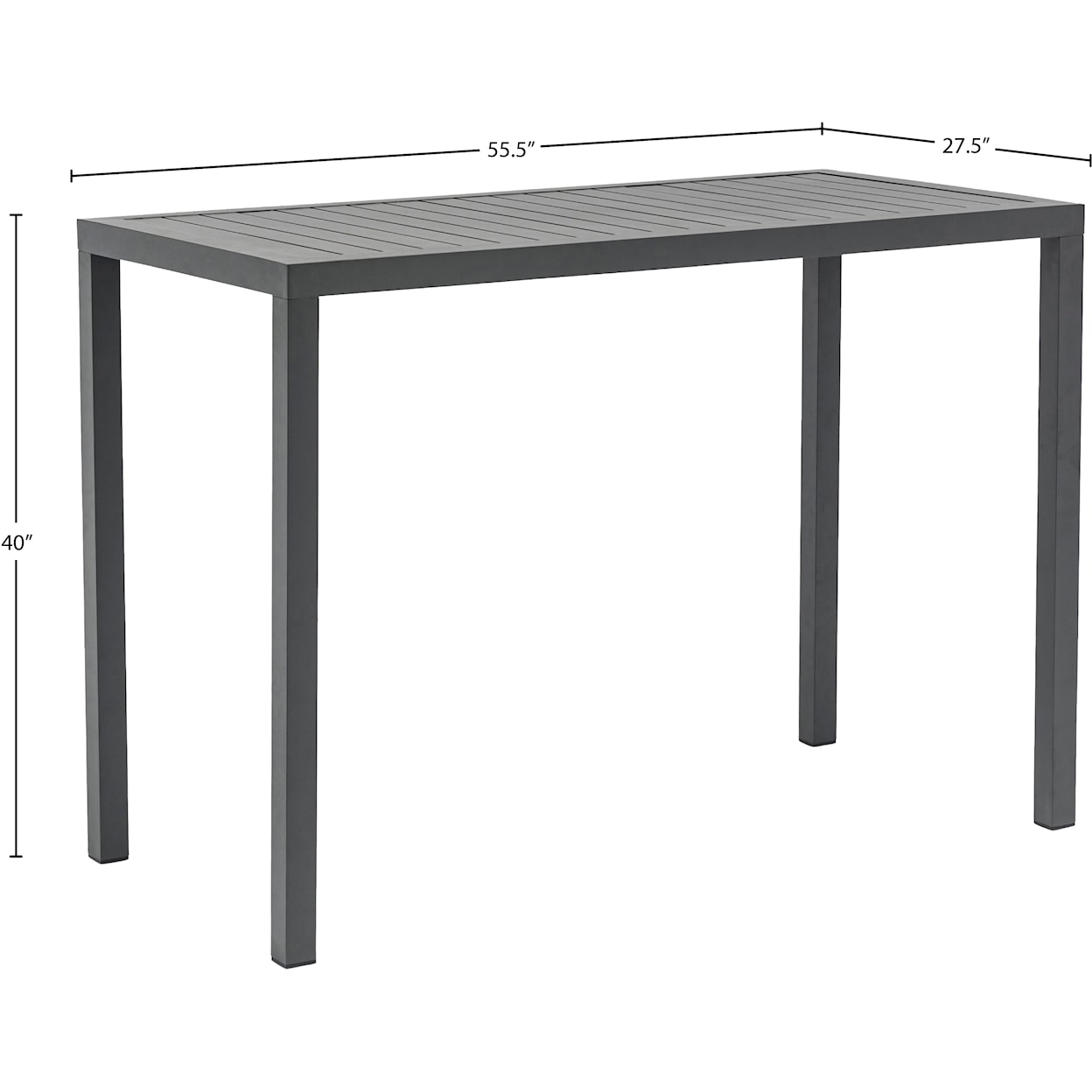 Meridian Furniture Maldives Rectangle Bar Table