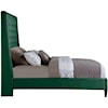 Meridian Furniture Fritz Upholstered Green Velvet Queen Bed 