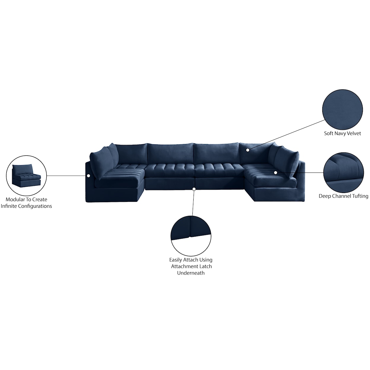 Meridian Furniture Jacob Modular Sectional