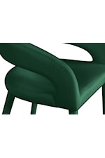 Meridian Furniture Destiny Contemporary Upholstered Green Velvet Dining Chair