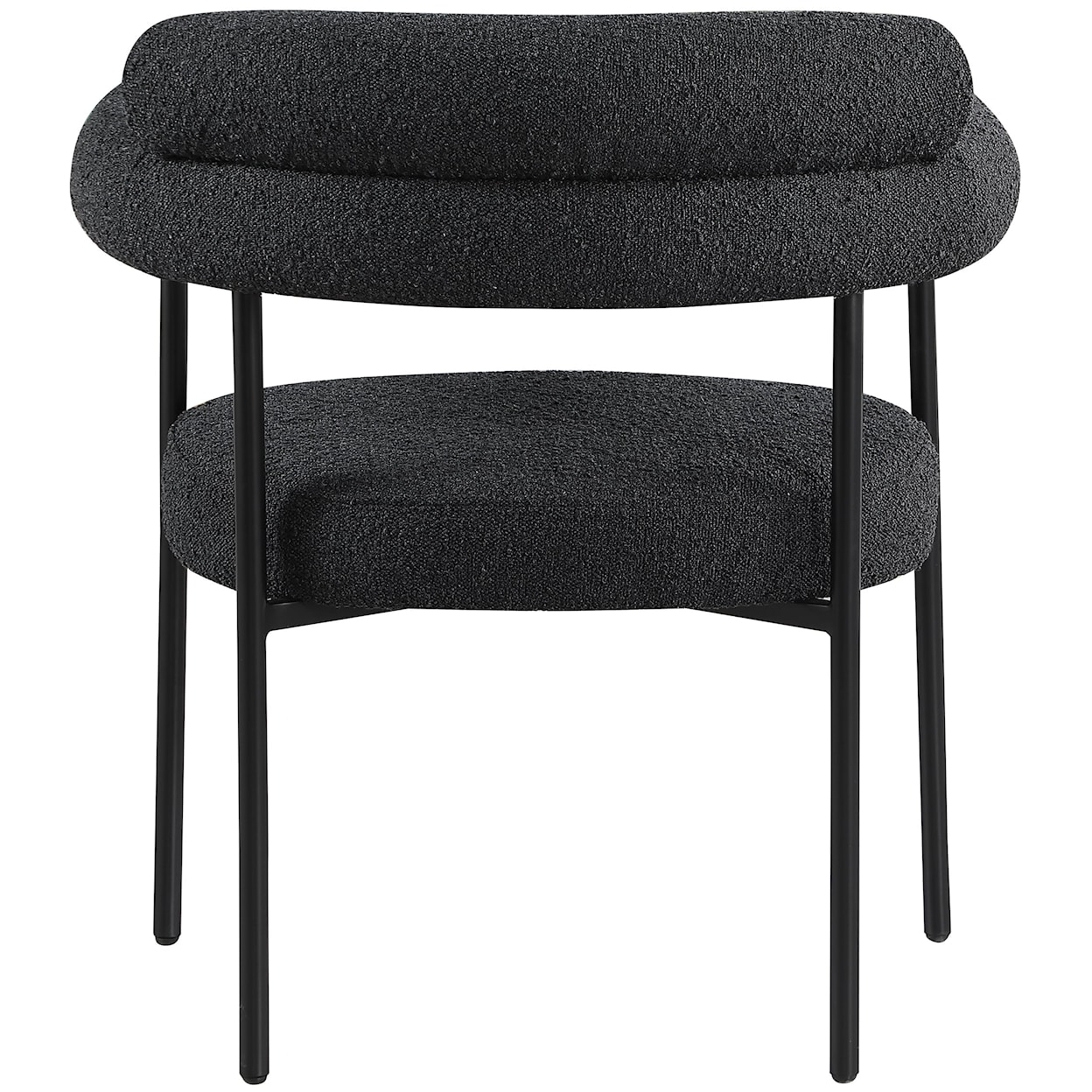 Meridian Furniture Blake Fabric Dining Chair with Black Iron Frame