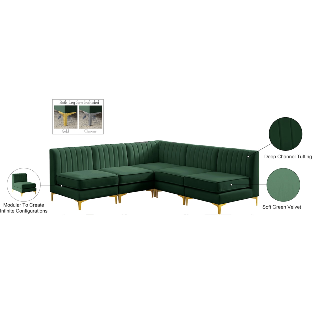 Meridian Furniture Alina Modular Sectional
