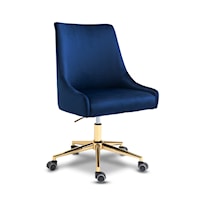 Karina Navy Velvet Office Chair