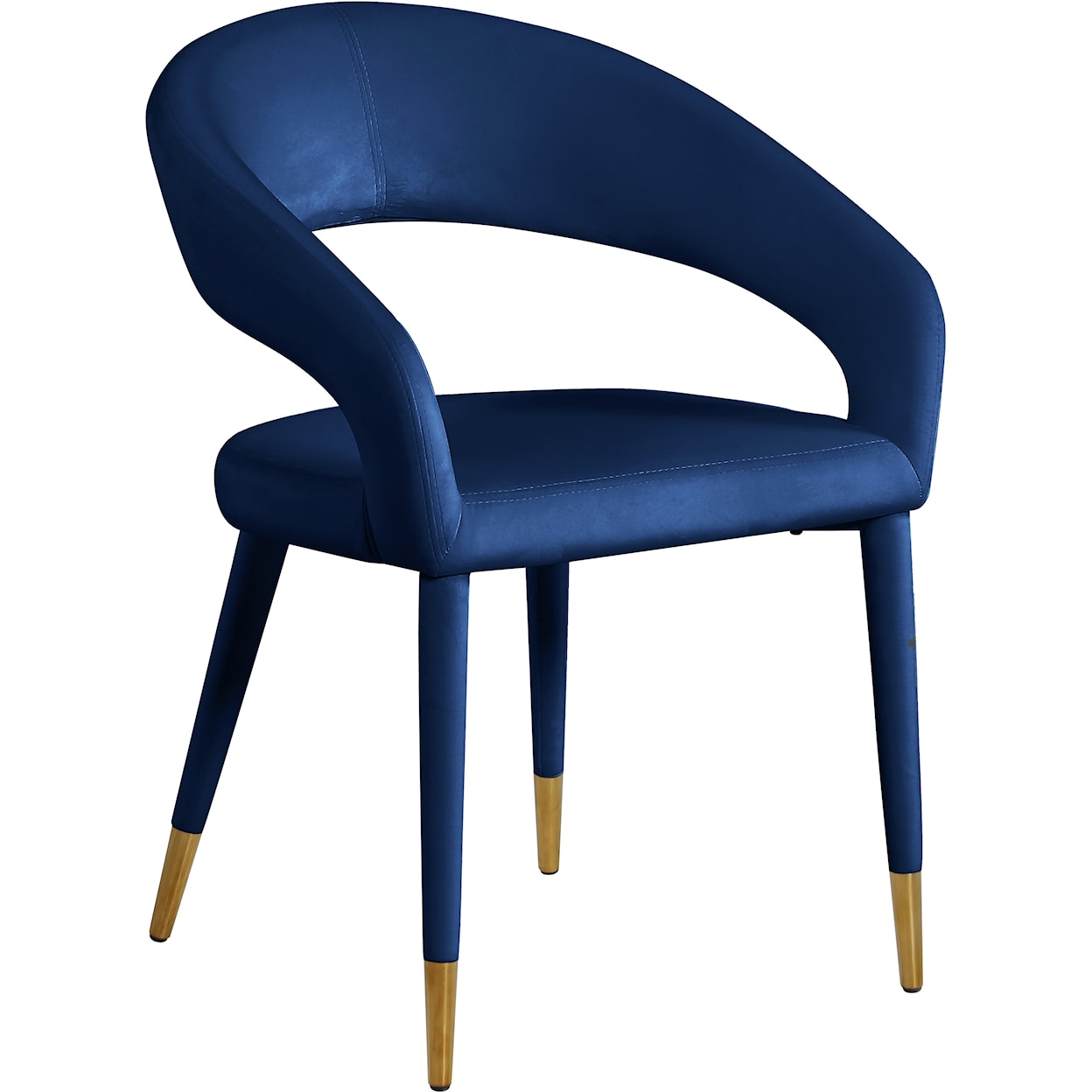 Meridian Furniture Destiny Upholstered Navy Velvet Dining Chair