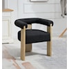 Meridian Furniture Barrel Barrel Dining Chair with Natural Frame