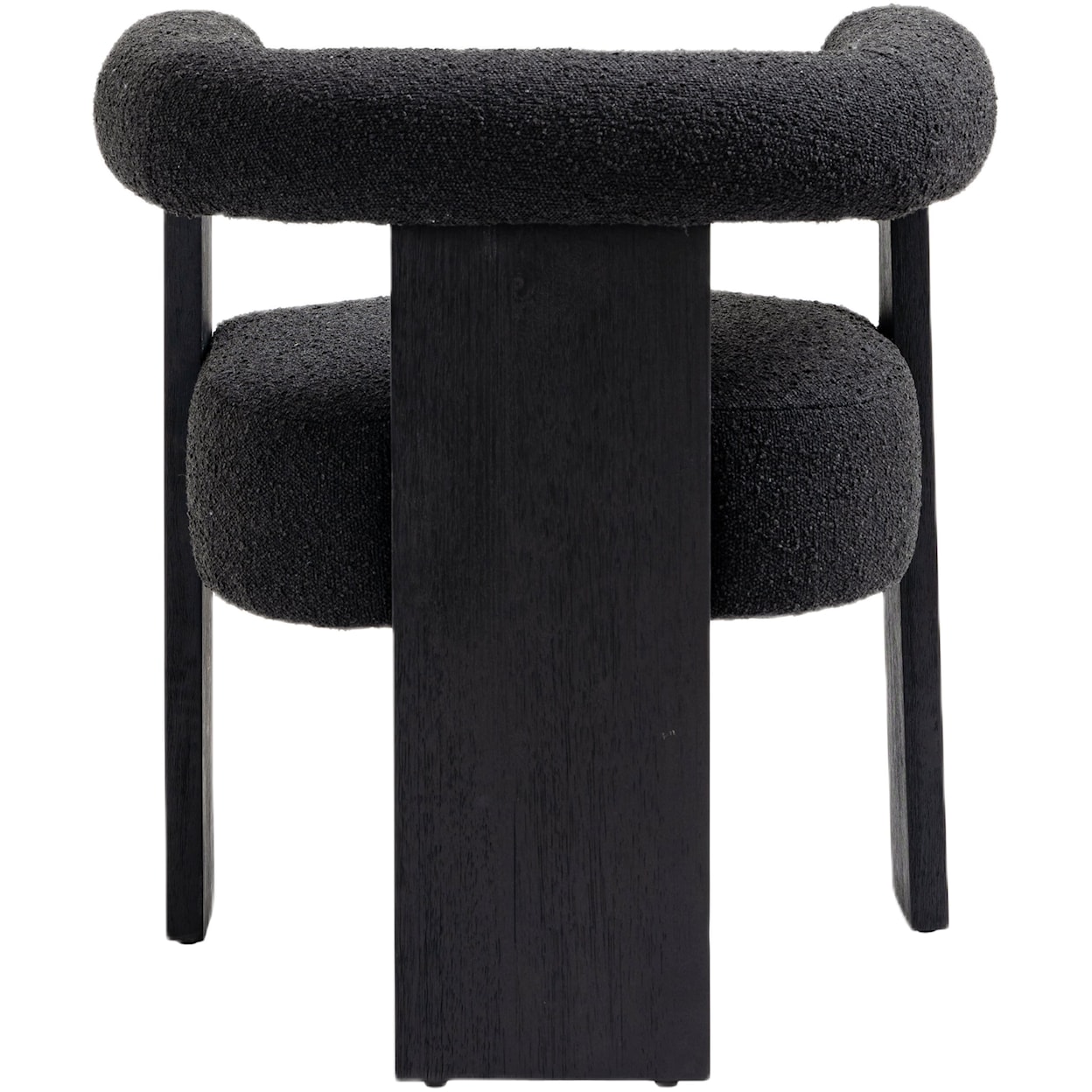 Meridian Furniture Barrel Fabric Barrel Dining Chair with Black Frame