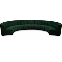 Infinity Green Boucle Fabric 8Pc. Modular Sectional