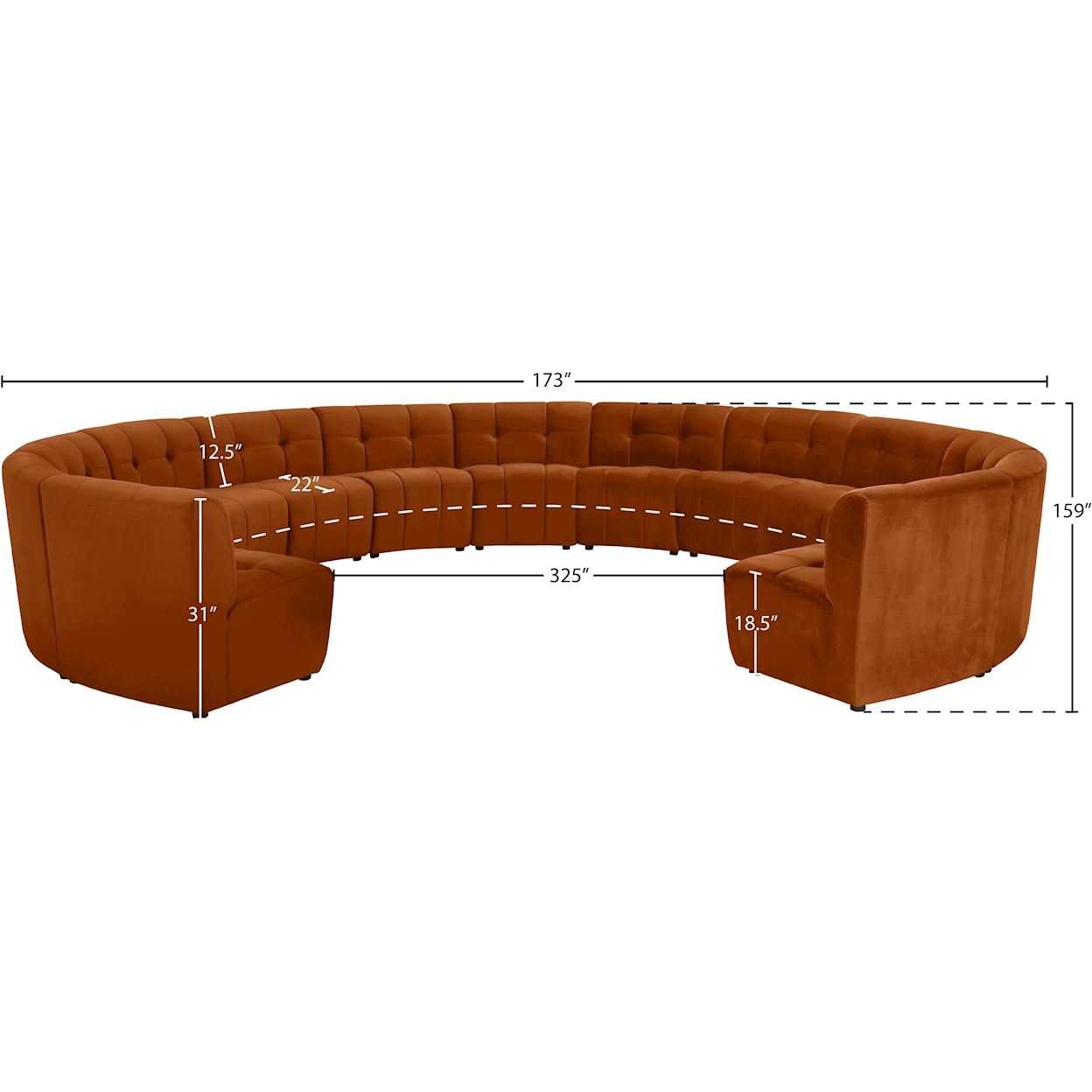 Meridian Furniture Limitless 13pc. Modular Sectional