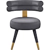 Meridian Furniture Fitzroy Upholstered Grey Velvet Dining Chair