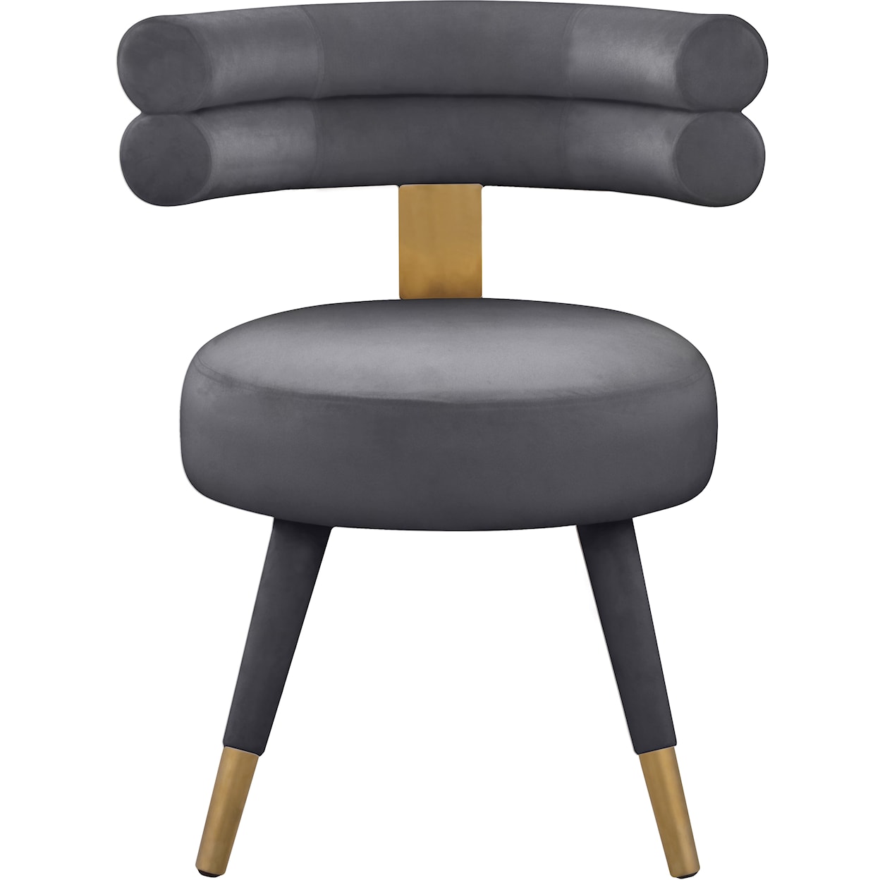 Meridian Furniture Fitzroy Upholstered Grey Velvet Dining Chair