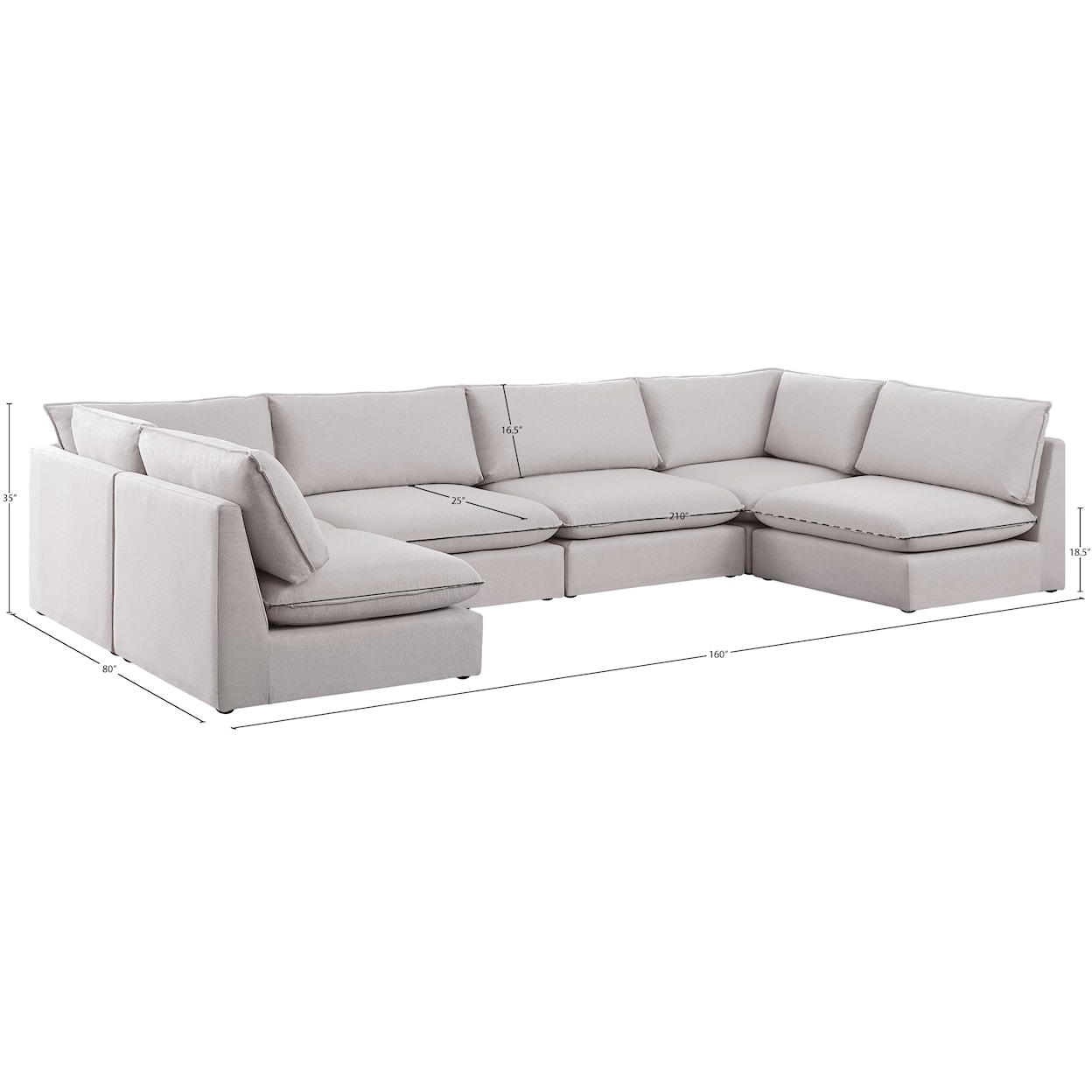 Meridian Furniture Mackenzie Modular Sectional