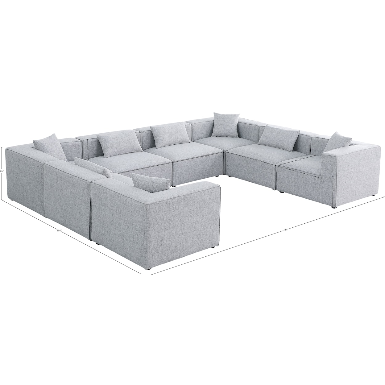 Meridian Furniture Cube Modular Sectional