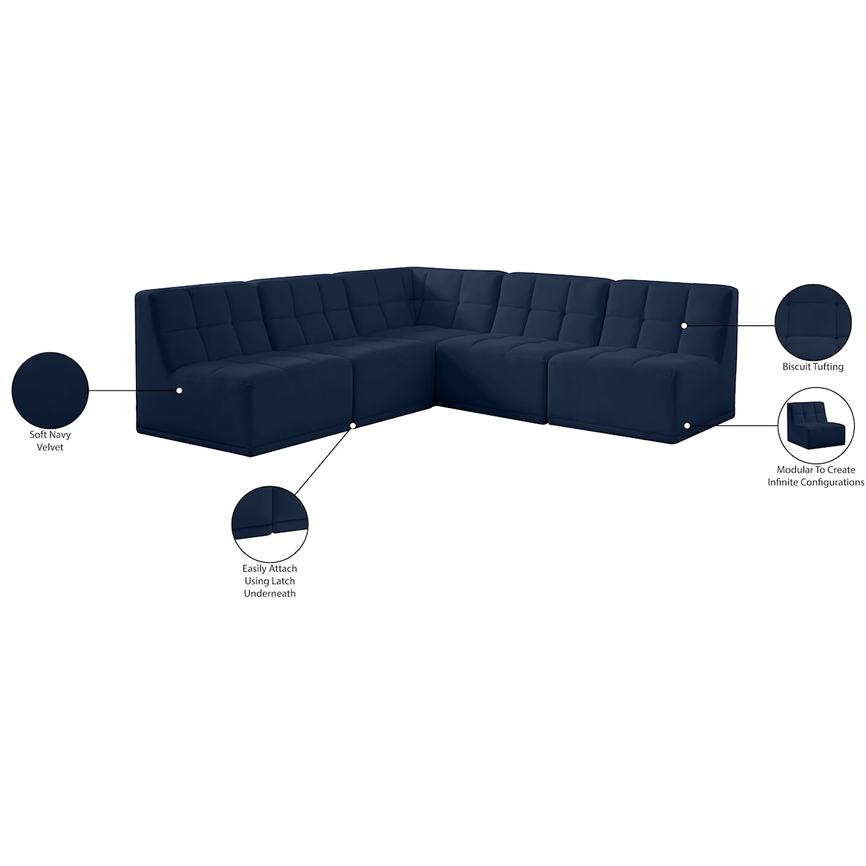 Meridian Furniture Relax Modular Sectional