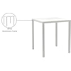Meridian Furniture Maldives Square Bar Table