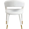 Meridian Furniture Destiny Upholstered Cream Velvet Dining Chair