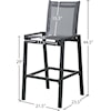 Meridian Furniture Nizuc Aluminum Mesh Barstool