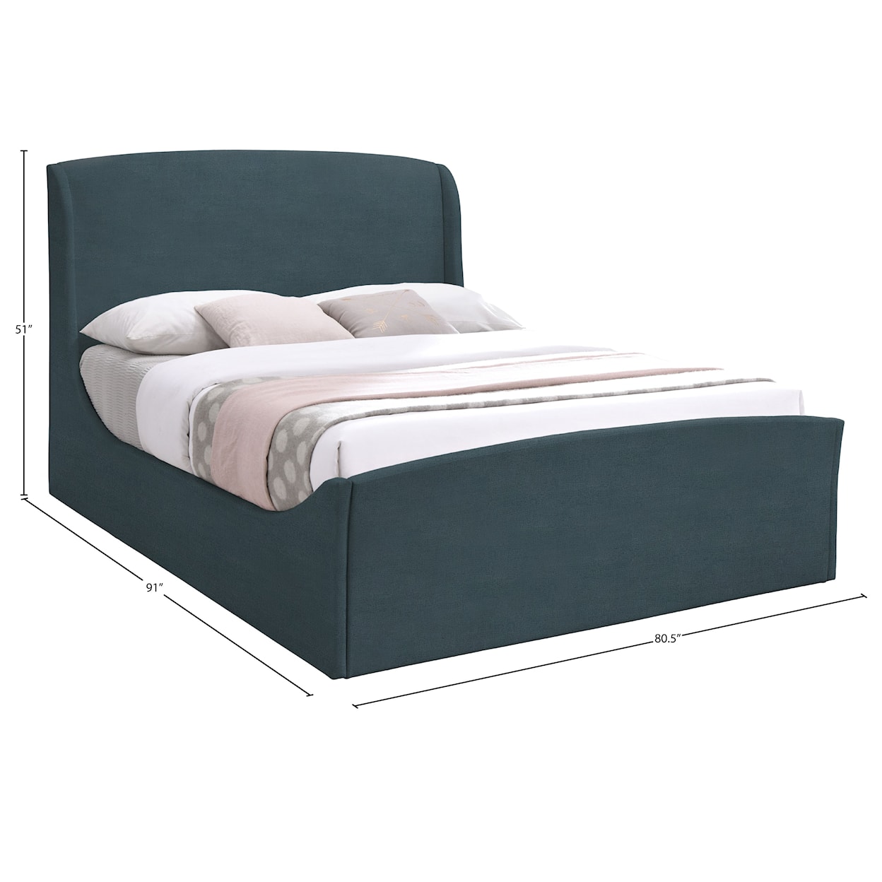 Meridian Furniture Tess King Bed (3 Boxes)