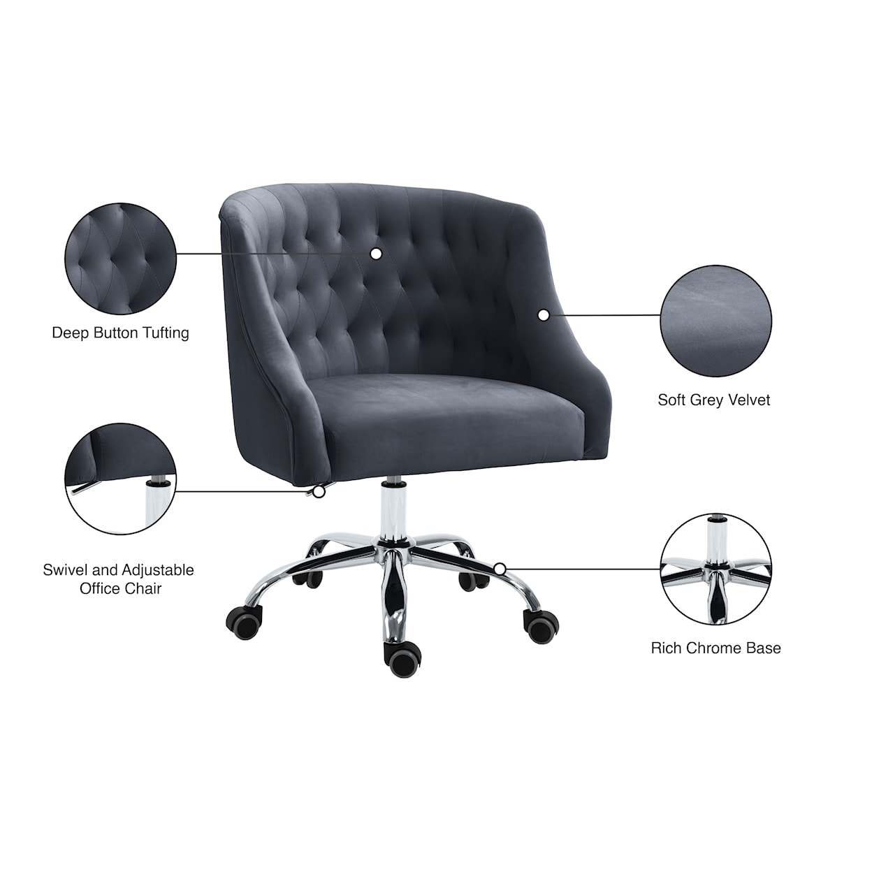 Meridian Furniture Arden Office Chair