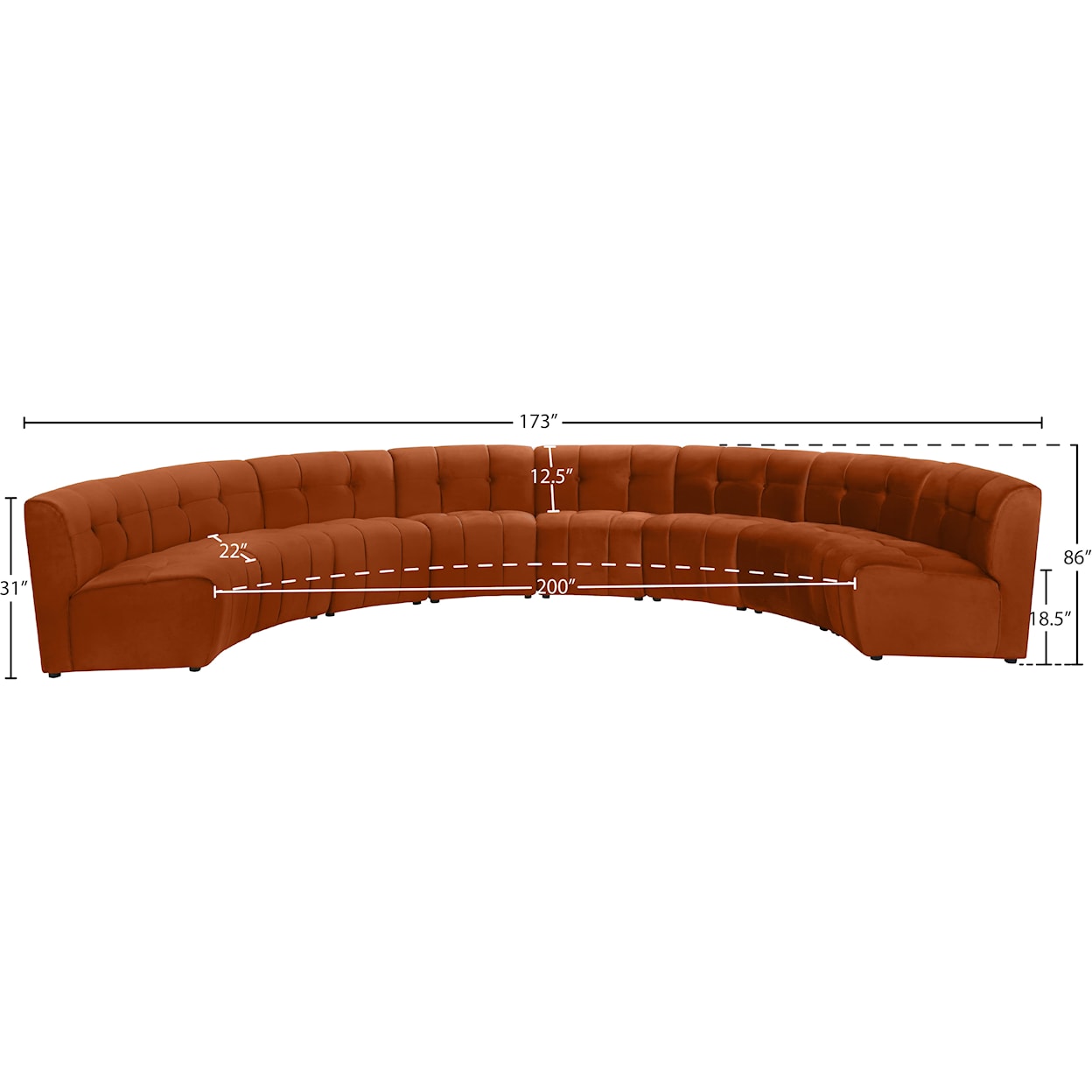 Meridian Furniture Limitless 8pc. Modular Sectional