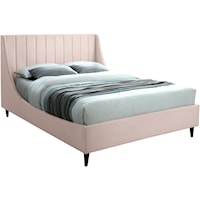 Eva Pink Velvet Full Bed