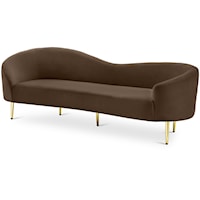 Ritz Brown Velvet Sofa