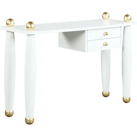 Etro Contemporary Two-Tone Desk with Gold Accents