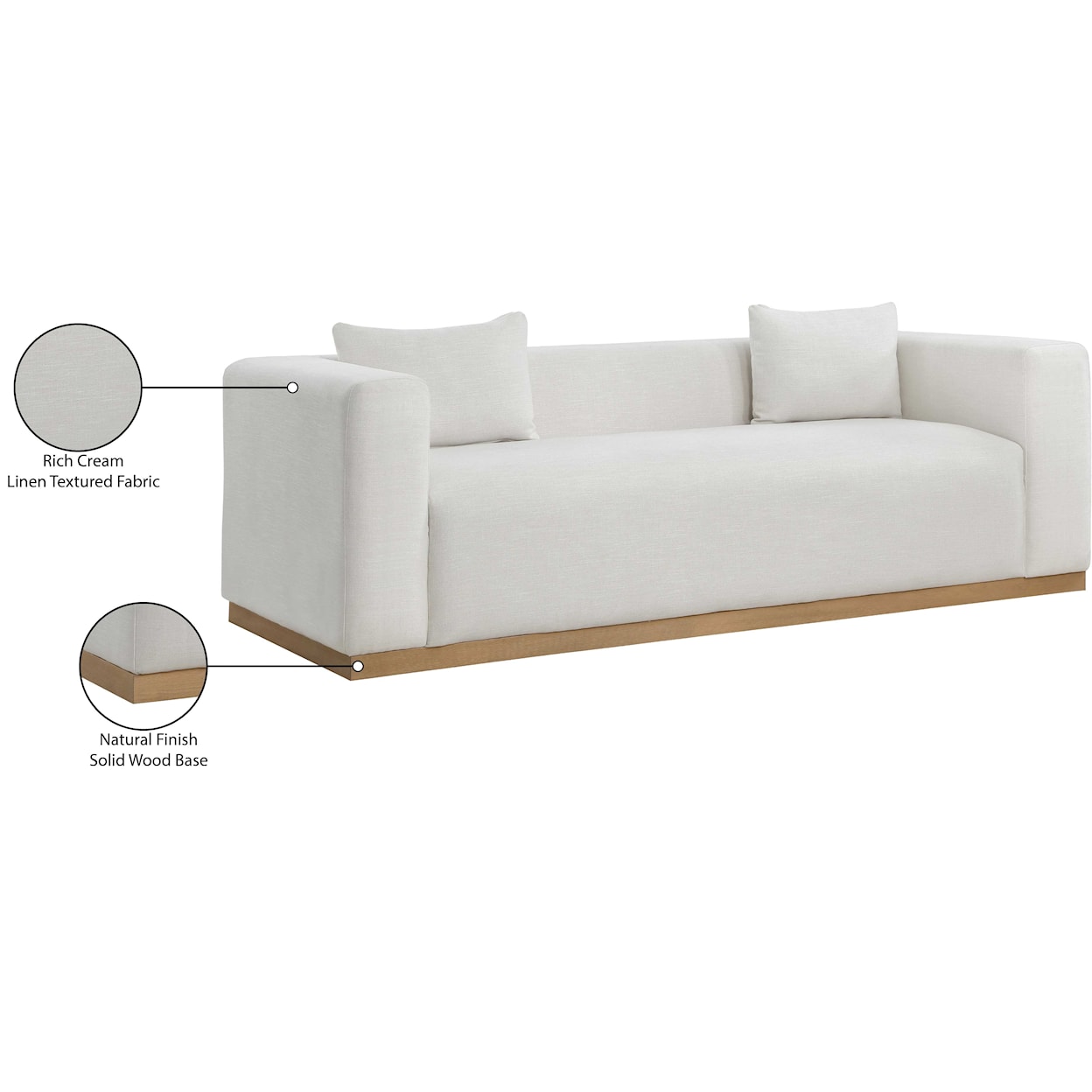 Meridian Furniture Alfie Upholstered Sofa