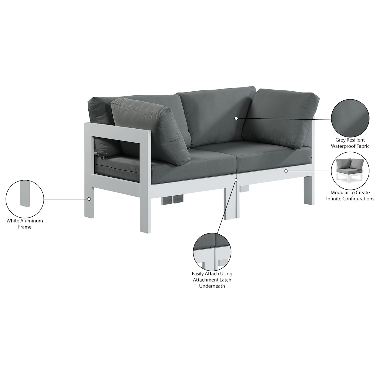 Meridian Furniture Nizuc Modular Sofa