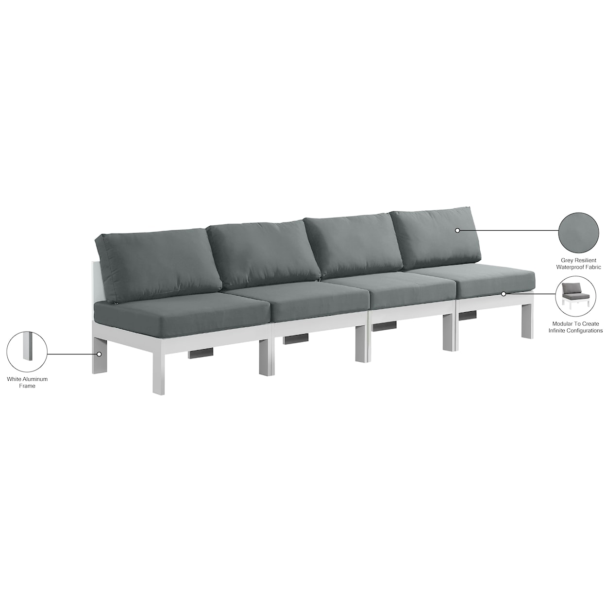 Meridian Furniture Nizuc Modular Sofa