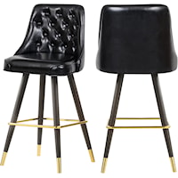 Portnoy Black Faux Leather Counter/Bar Stool