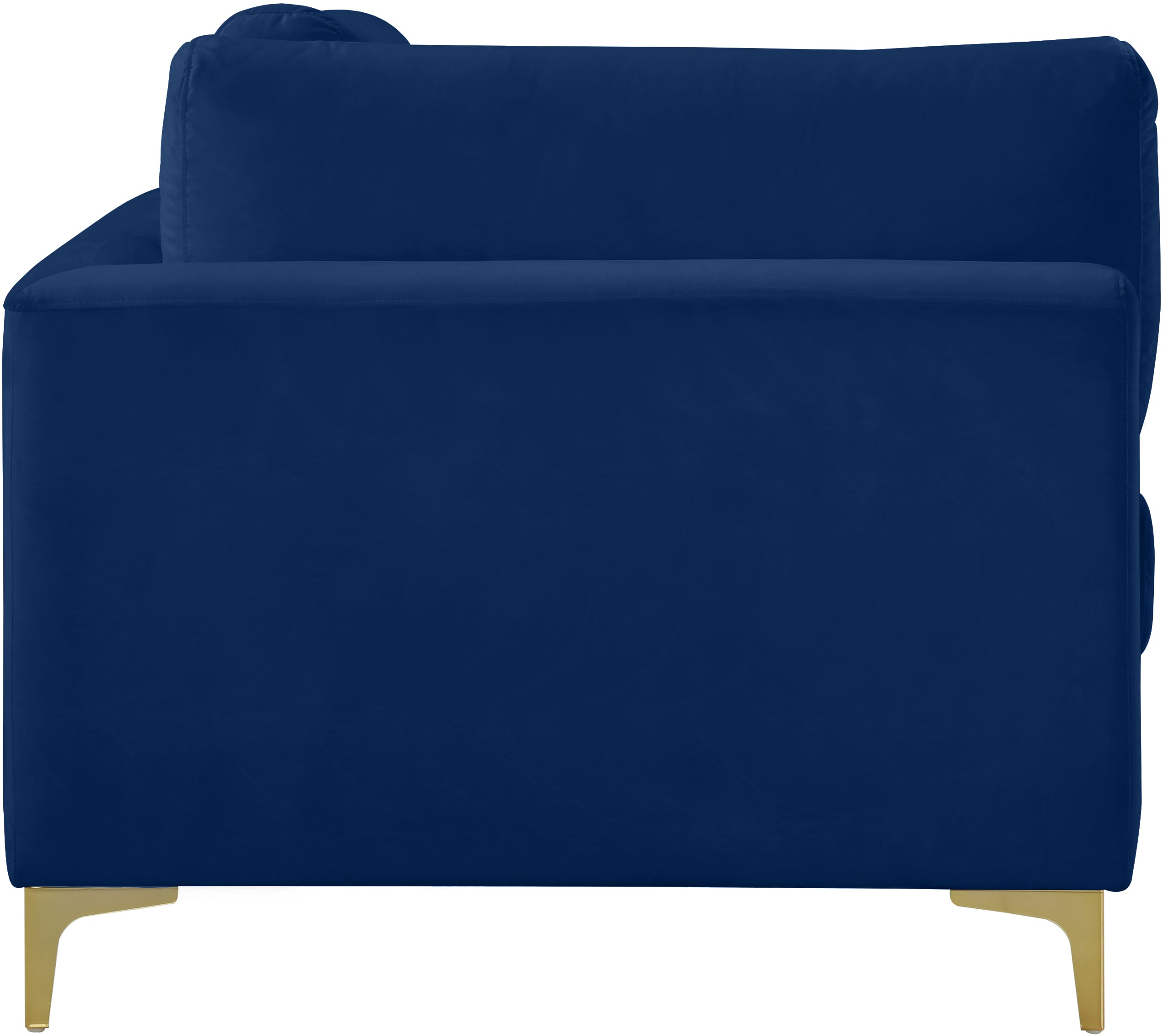 Meridian Furniture Julia 605NavyCorner Julia Navy Velvet Modular