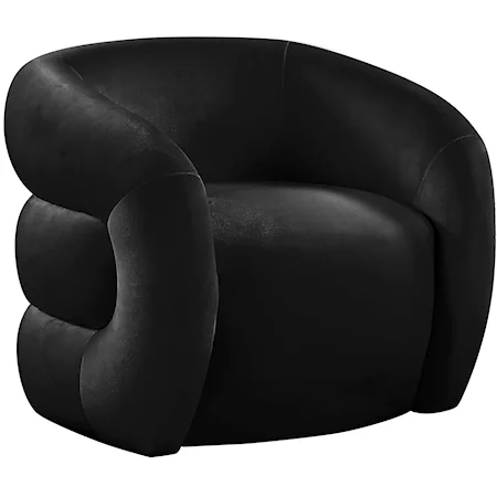 Roxbury Black Velvet Accent Chair