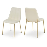 Isla Cream Faux Leather Dining Chair
