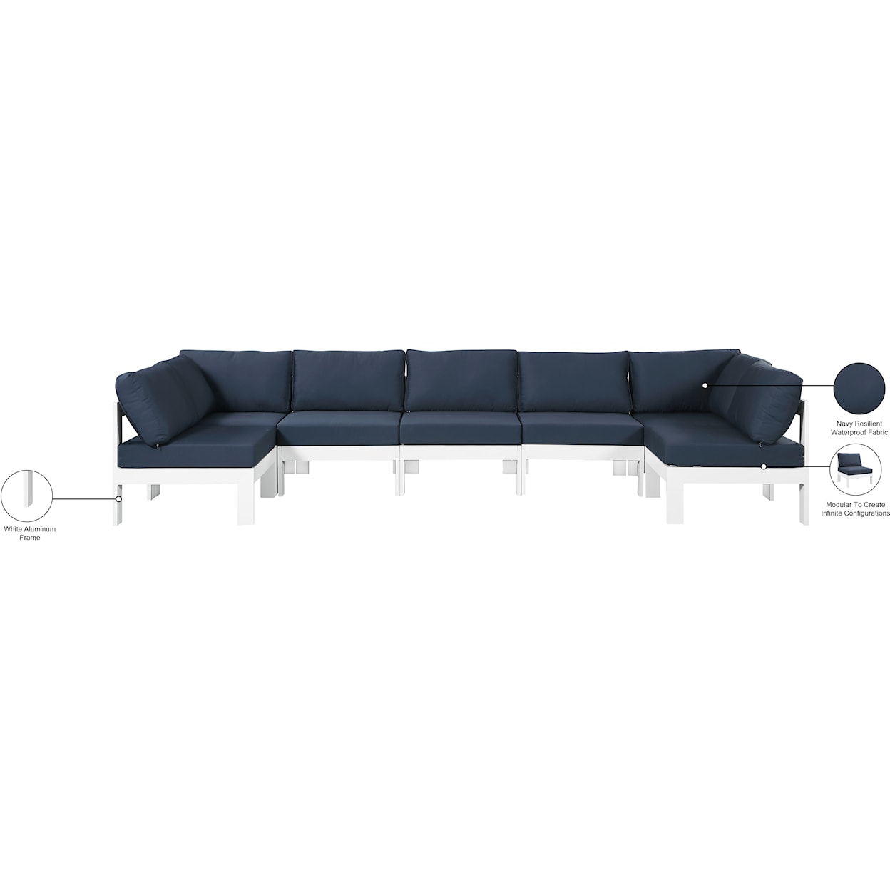 Meridian Furniture Nizuc Modular Sectional