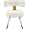 Meridian Furniture Fitzroy Upholstered Cream Velvet Dining Chair