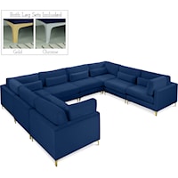 Julia Navy Velvet Modular Sectional (8 Boxes)