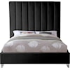 Meridian Furniture Via Queen Panel Bed with Channel Tufting