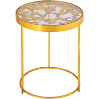 Contemporary Gold Butterfly End Table