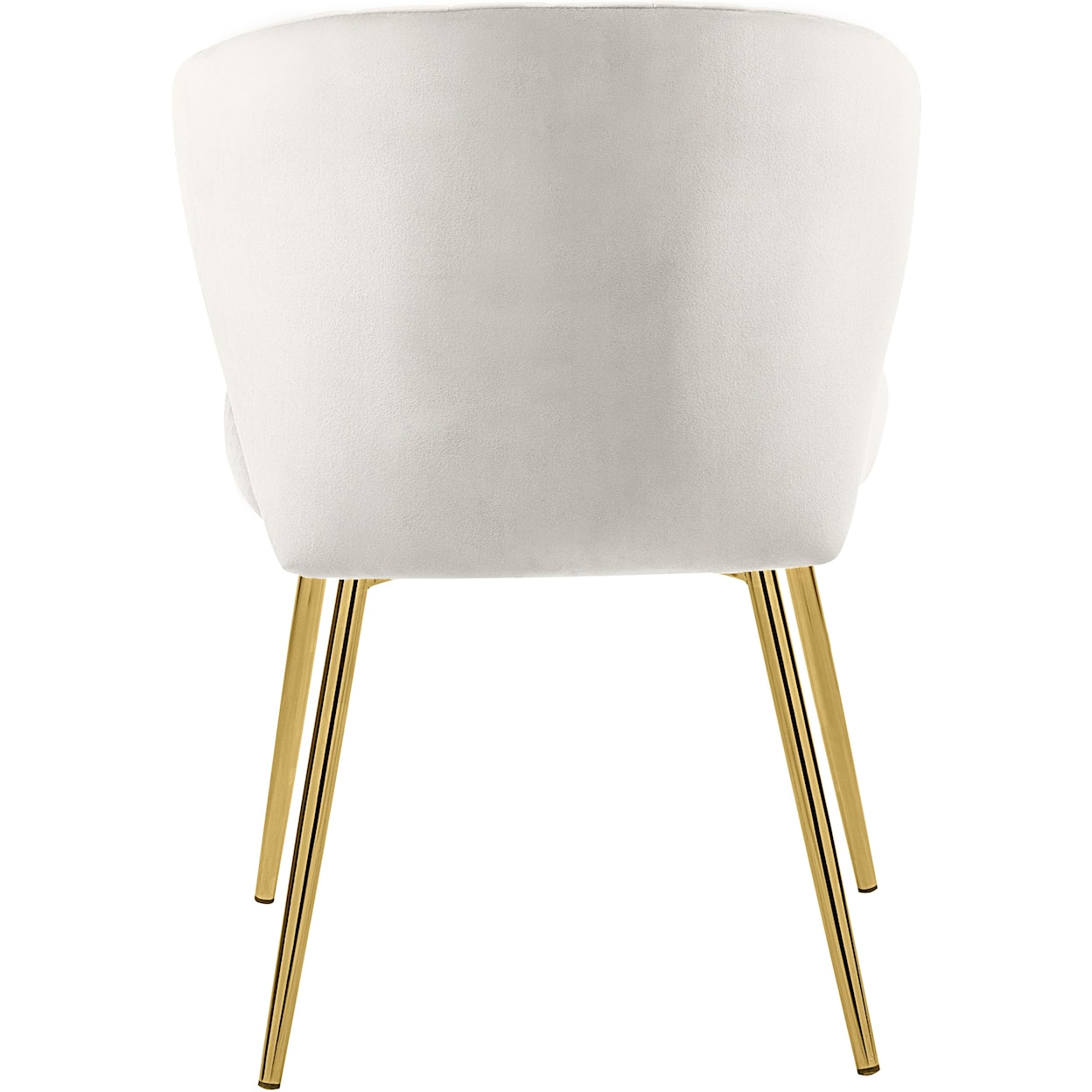 Meridian Furniture Finley 707cream Contemporary Cream Velvet Dining Chair With Gold Legs