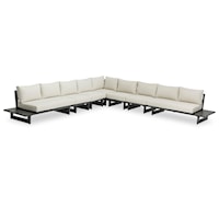 Maldives Cream Water Resistant Fabric Outdoor Patio Modular Sectional