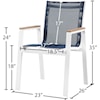 Meridian Furniture Nizuc Aluminum Mesh Dining Arm Chair