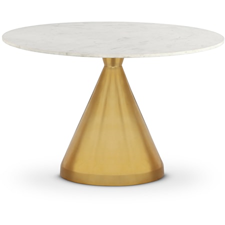 Emery White Marble Dining Table