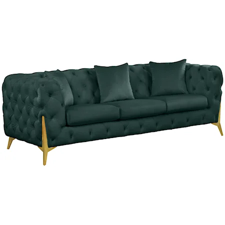 Kingdom Green Velvet Sofa