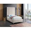 Meridian Furniture Via Twin Panel Bed with Channel Tufting