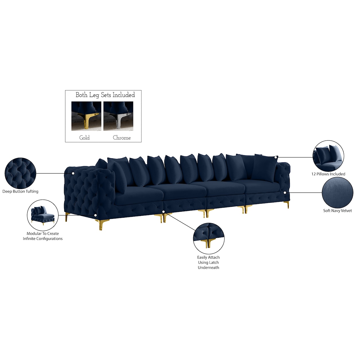 Meridian Furniture Tremblay Modular Sofa