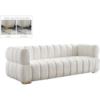 Gwen Cream Velvet Sofa